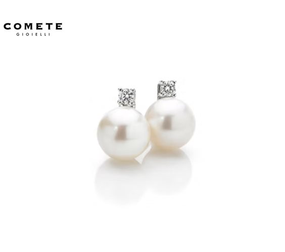 Orecchini Comete Donna FILI PERLE AKOYA in Oro bianco Perla ORP 723 - ORP 723